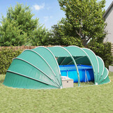 vidaXL Zwembad Tent Koepel 640 x 432 x 205 cm Zeegroen