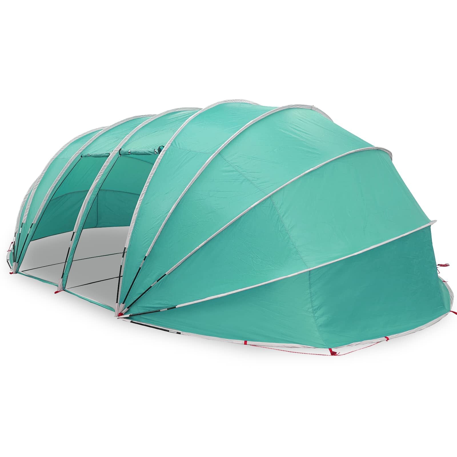 vidaXL Zwembad Tent Koepel 640 x 432 x 205 cm Zeegroen