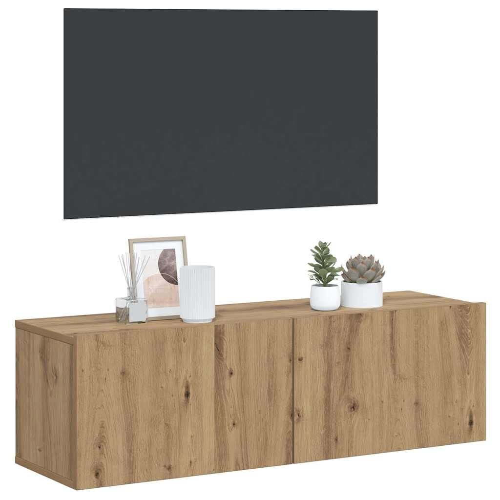 vidaXL Tv-wandmeubel 100x30x30 cm bewerkt hout artisanaal eikenkleurig