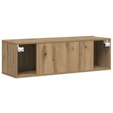 vidaXL Tv-wandmeubel 100x30x30 cm bewerkt hout artisanaal eikenkleurig