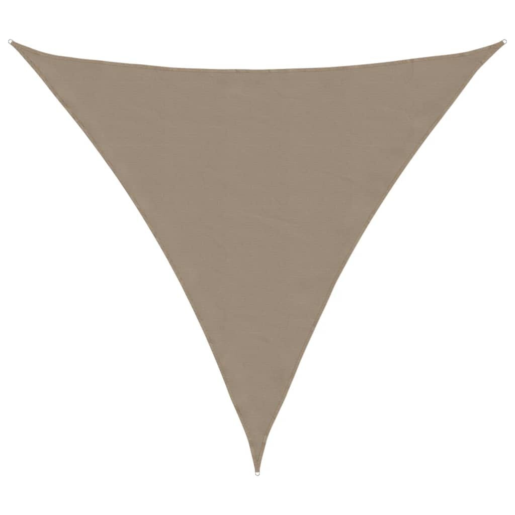 vidaXL Zonnescherm driehoekig 4x4x4 m oxford stof taupe
