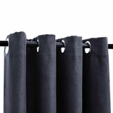 vidaXL Gordijnen verduisterend met ringen 2 st 140x225 cm antraciet