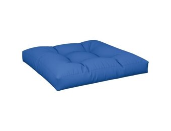 vidaXL Palletkussen 70x70x12 cm stof koningsblauw