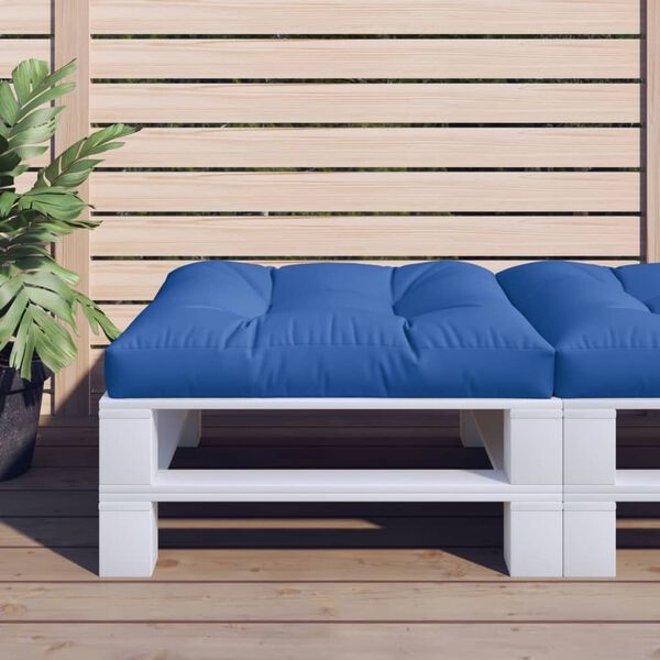 vidaXL Palletkussen 70x70x12 cm stof koningsblauw