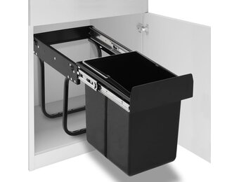 vidaXL Inbouwprullenbak uittrekbaar soft-close 20 L