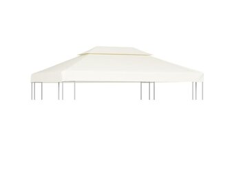 vidaXL Vervangend tentdoek prieel 310 g/m² 3x4 m crèmewit