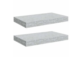 Zwevende Wandschappen MDF Betongrijs (2 stuks, 40cm) - 44% Korting!