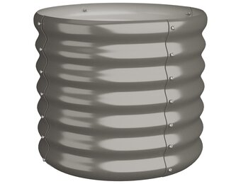 vidaXL Plantenbak 40x40x36 cm gegalvaniseerd staal grijs