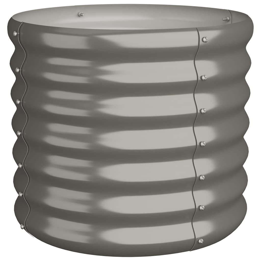 vidaXL Plantenbak 40x40x36 cm gegalvaniseerd staal grijs
