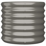 vidaXL Plantenbak 40x40x36 cm gegalvaniseerd staal grijs