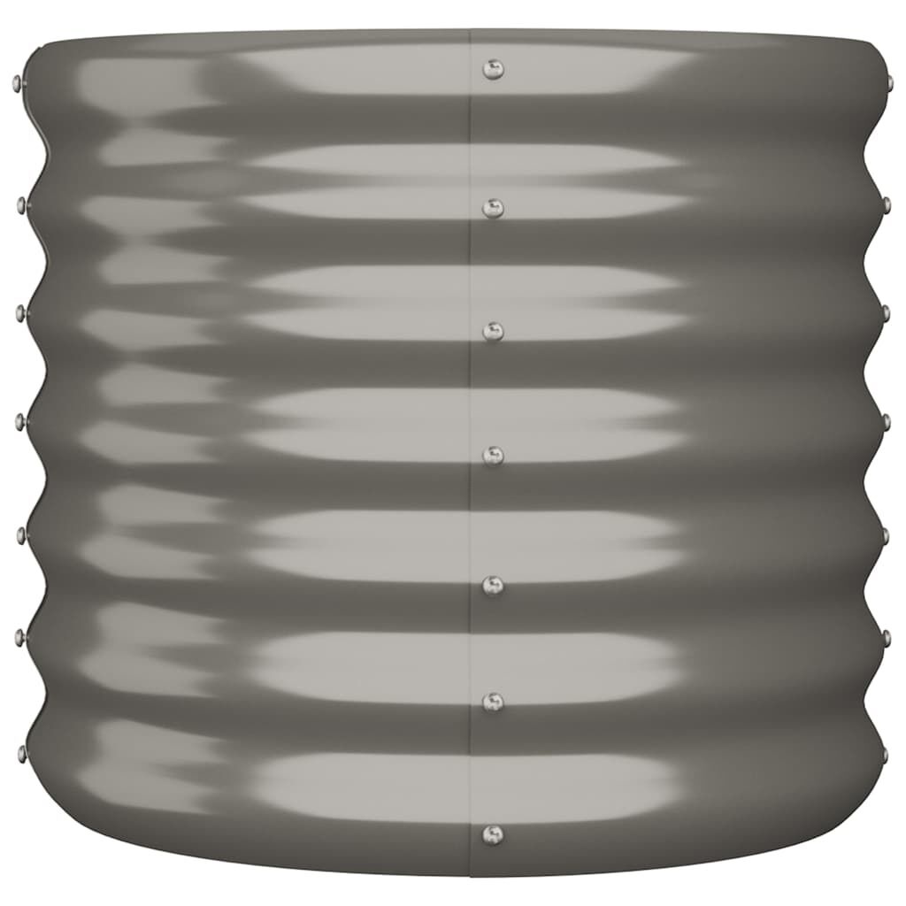 vidaXL Plantenbak 40x40x36 cm gegalvaniseerd staal grijs