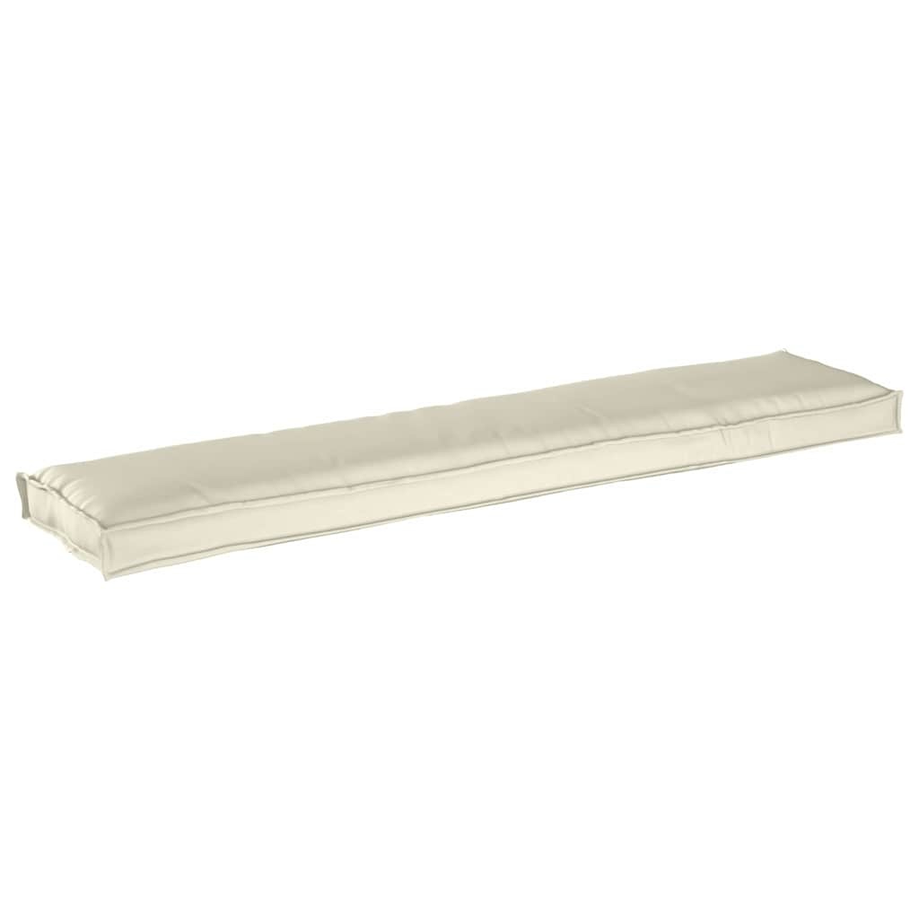 vidaXL Palet Kussen Oxford Stof Crèmekleurig 180 x 40 x 8 cm