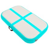 vidaXL Gymnastiekmat met pomp opblaasbaar 60x100x15 cm PVC groen
