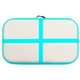 vidaXL Gymnastiekmat met pomp opblaasbaar 60x100x15 cm PVC groen