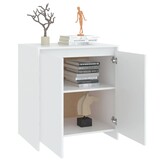 Dressoir 70x41x75 cm Bewerkt Hout Wit - 59% Korting