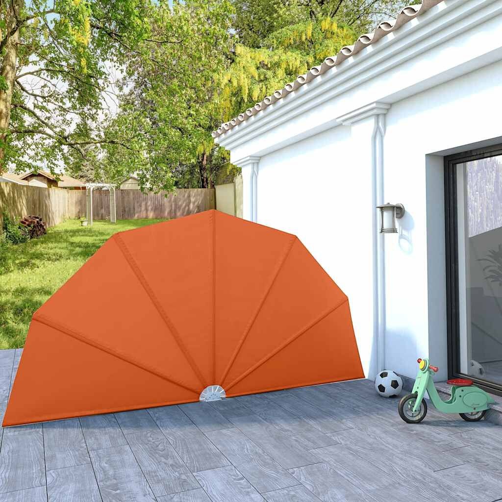 vidaXL Terrasscherm inklapbaar 200 cm terracottakleurig