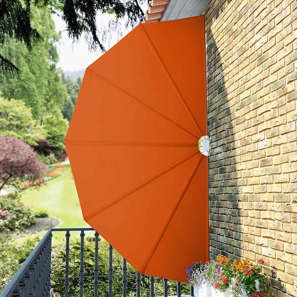vidaXL Terrasscherm inklapbaar 200 cm terracottakleurig