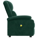 Massagestoel fluweel donkergroen - 35% korting