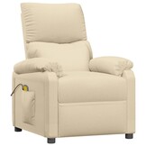 vidaXL Massagestoel Stof Crèmekleurig - 55% Korting