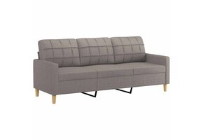 vidaXL Driezitsbank Stof Taupe 180cm - 47% Korting!