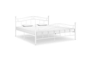 vidaXL Bedframe Metaal Wit 180x200 cm - 59% Korting