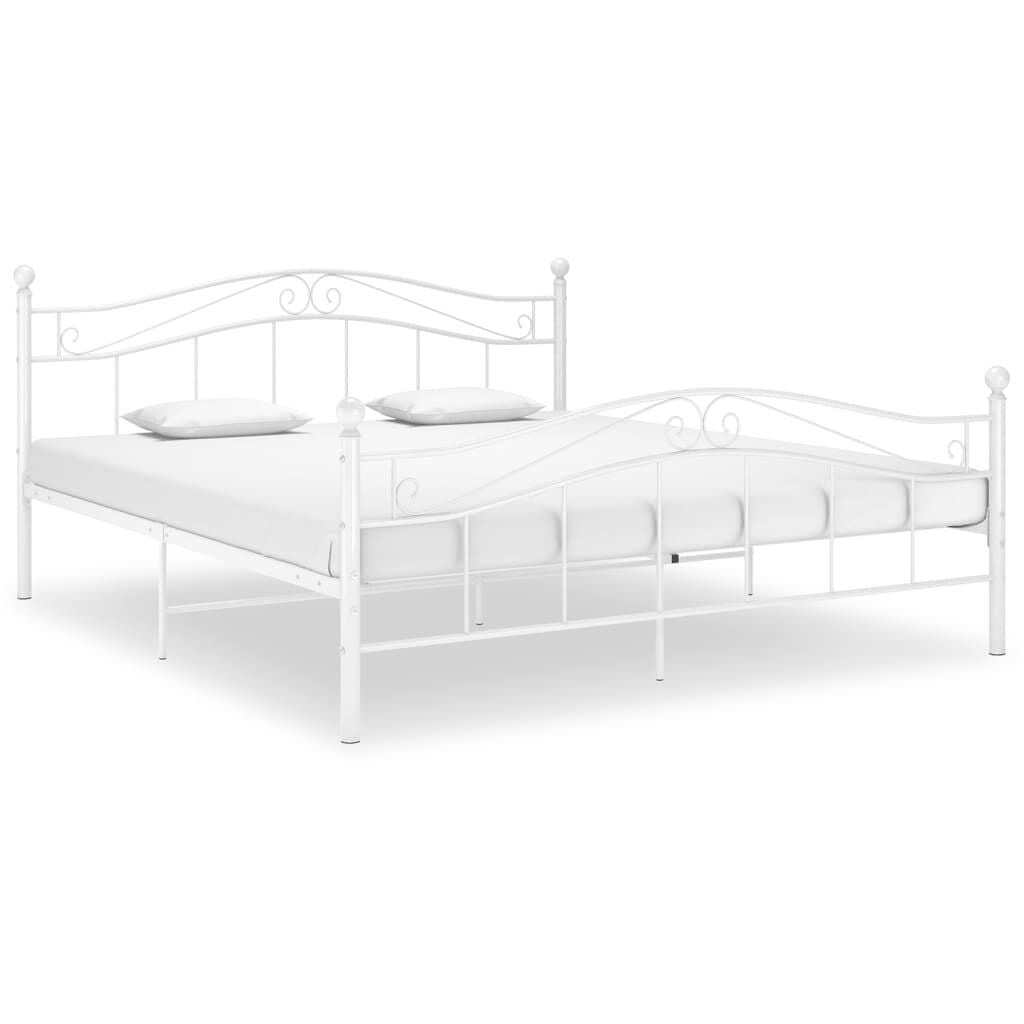 vidaXL Bedframe Metaal Wit 180x200 cm - 59% Korting