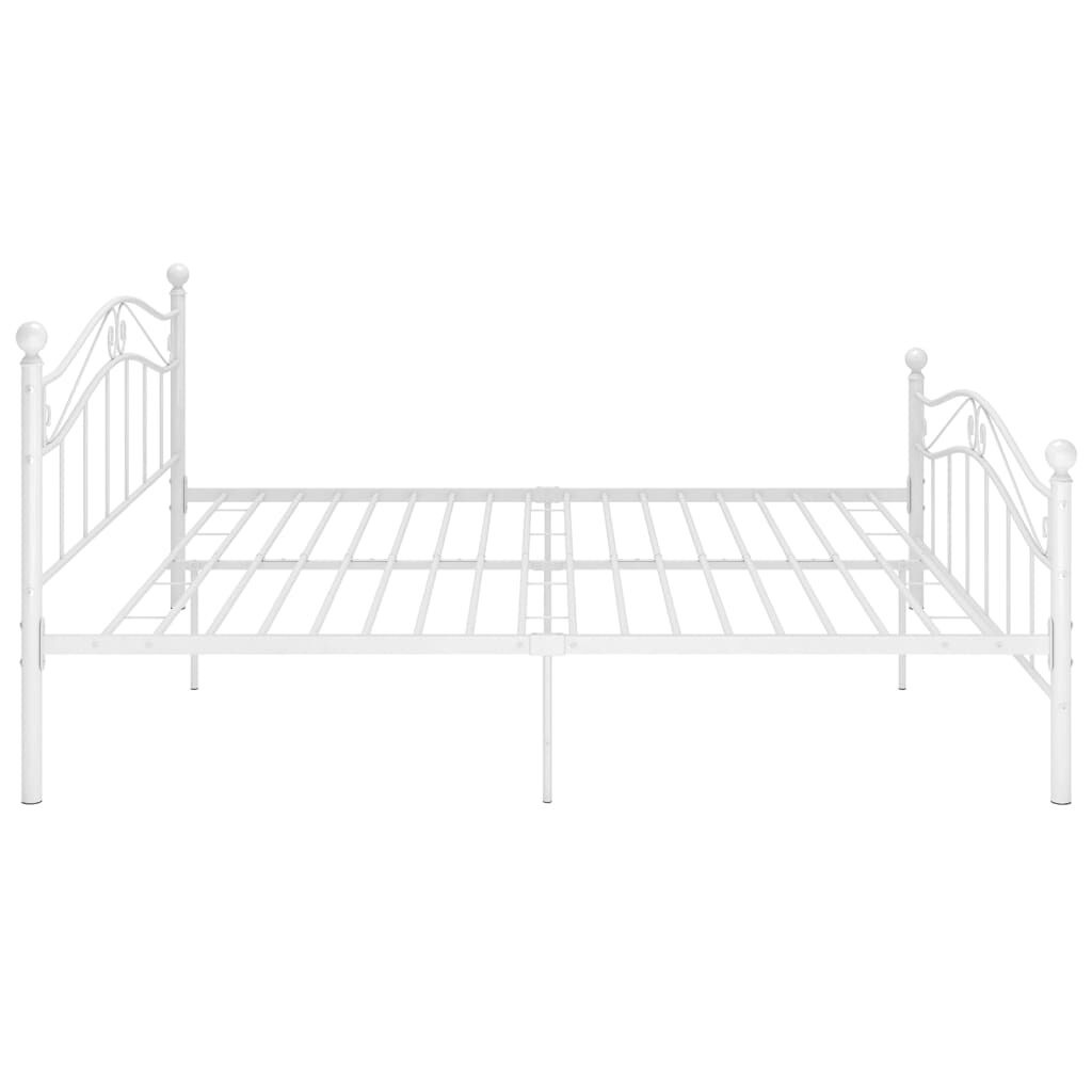 vidaXL Bedframe Metaal Wit 180x200 cm - 59% Korting