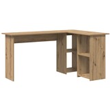 vidaXL Hoekbureau Artisan Eiken 142x102x73 cm - Bewerkt Hout - 35% Korting