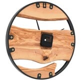 Wandklok Ø35 cm IJzer & Olijfhout Bruin - Nu 34% Korting!
