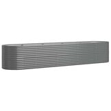 Plantenbak Grijs Gep. Staal 368x80x68 cm - 35% Korting!