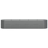 Plantenbak Grijs Gep. Staal 368x80x68 cm - 35% Korting!