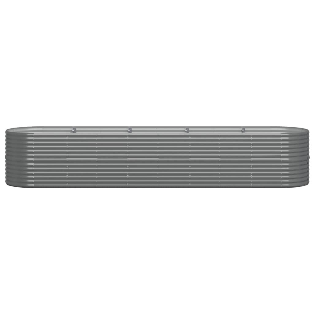 Plantenbak Grijs Gep. Staal 368x80x68 cm - 35% Korting!