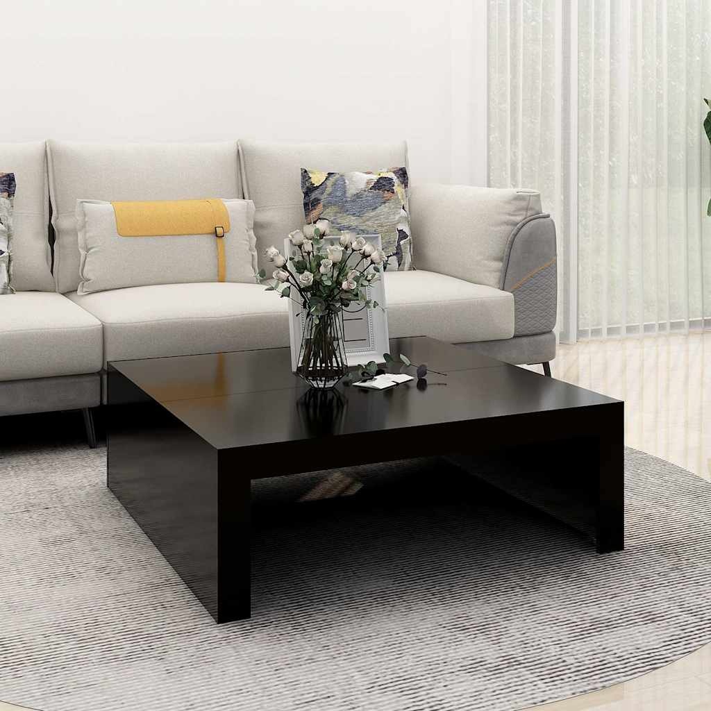 vidaXL Salontafel 100x100x35 cm Zwart Bewerkt Hout - 34% Korting