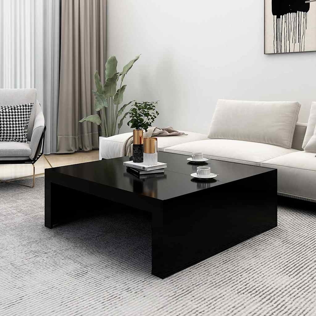 vidaXL Salontafel 100x100x35 cm Zwart Bewerkt Hout - 34% Korting