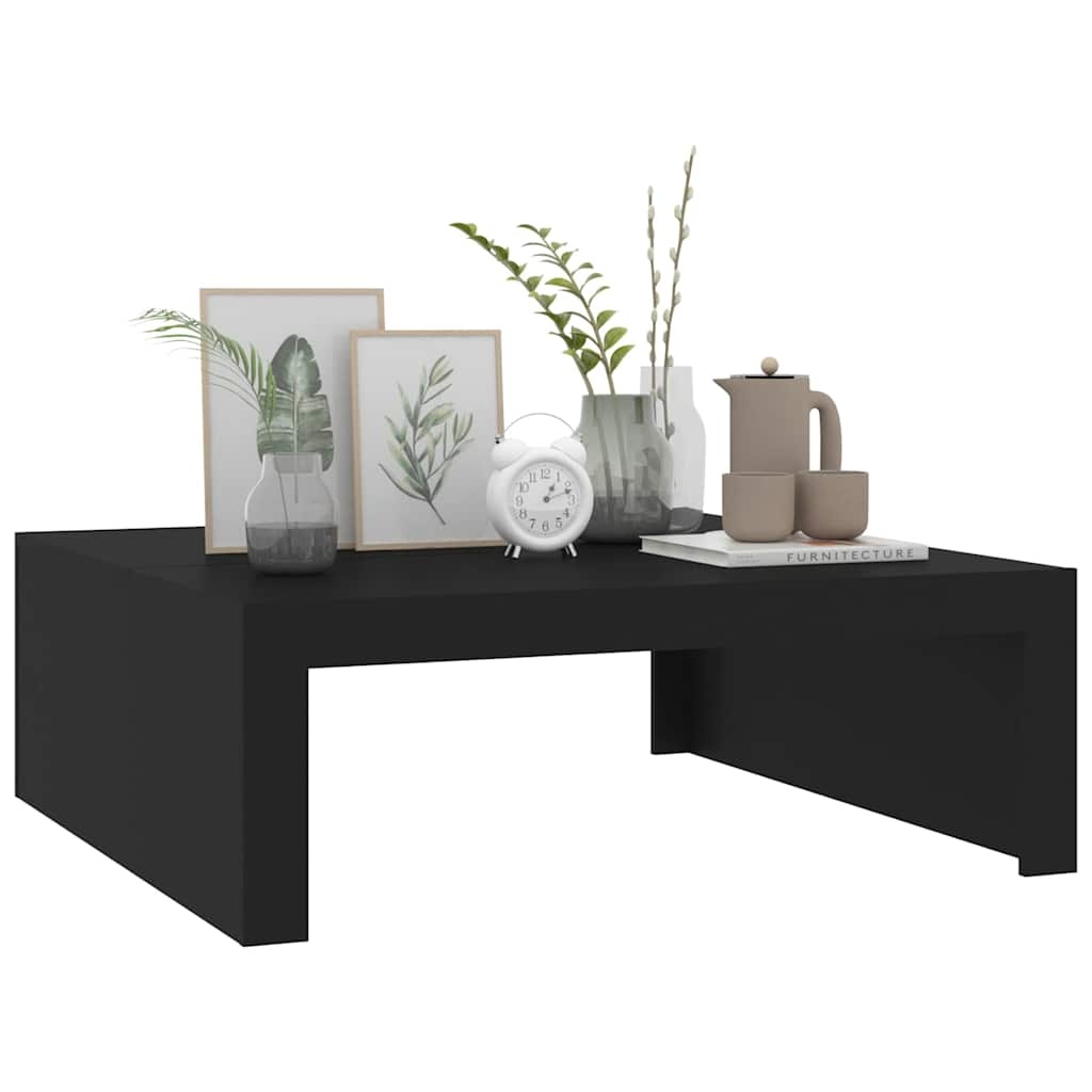 vidaXL Salontafel 100x100x35 cm Zwart Bewerkt Hout - 34% Korting