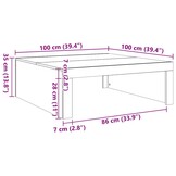 vidaXL Salontafel 100x100x35 cm Zwart Bewerkt Hout - 34% Korting
