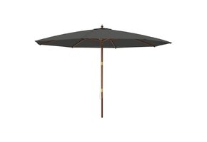 Antracietkleurige Parasol met Houten Paal 400x273cm (35% Korting)