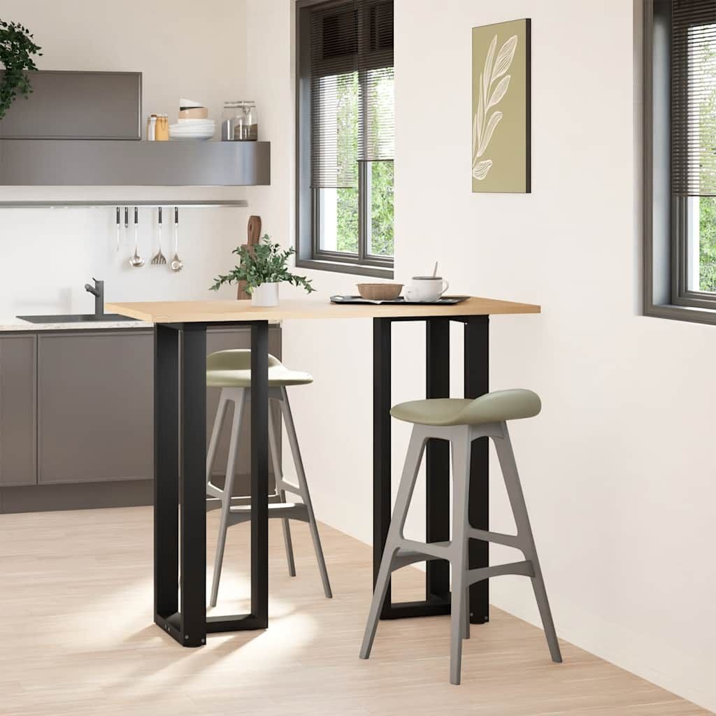 vidaXL Bartafelpoten 2 st T-vormig 40x35x110 cm Staal Zwart - 35% Korting