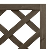 Hoekplantenbak met latwerk 40x40x150 cm Vurenhout Grijs - 34% Korting