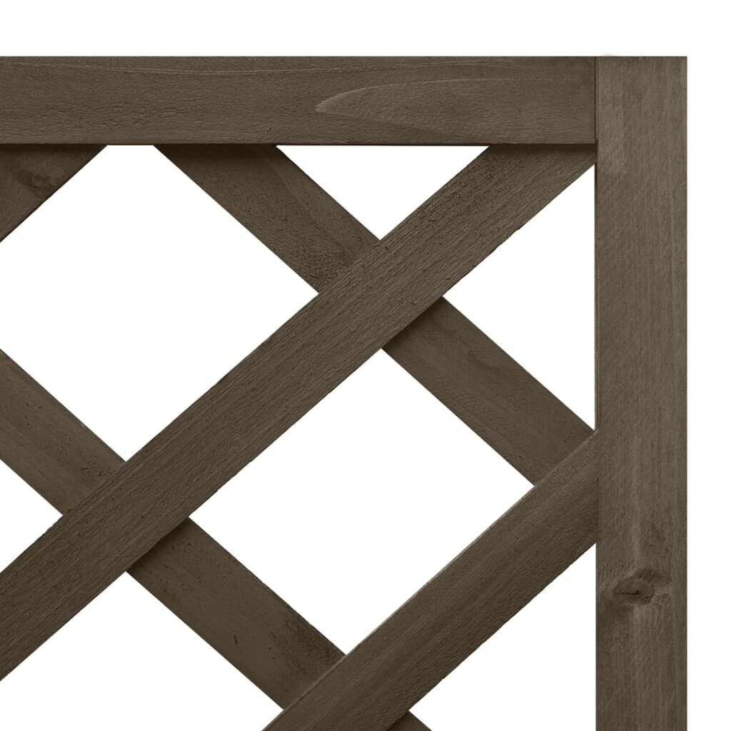 Hoekplantenbak met latwerk 40x40x150 cm Vurenhout Grijs - 34% Korting