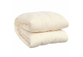 vidaXL Verzwaringsdeken 200x200 cm 13 kg - Lichtcrème (34% Korting)