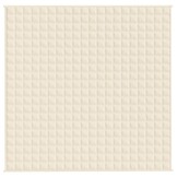 vidaXL Verzwaringsdeken 200x200 cm 13 kg - Lichtcrème (34% Korting)