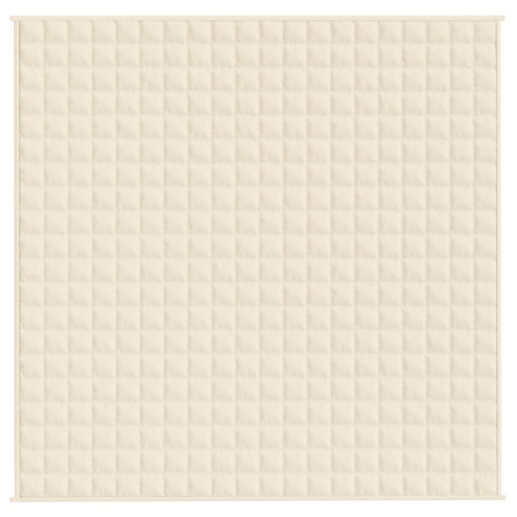 vidaXL Verzwaringsdeken 200x200 cm 13 kg - Lichtcrème (34% Korting)