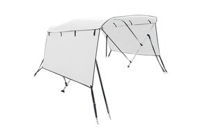 vidaXL Biminitop met Zijwanden - 183x170-182x137 cm - Wit - 41% Korting