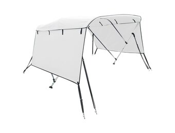 VidaXL Biminitop Wit 183x(170-182)x137 cm met Zijwanden - 35% Korting