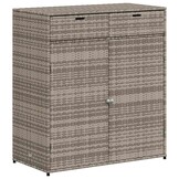 VidaXL Tuinkast Poly Rattan Grijs 105x55x113 cm - 35% Korting