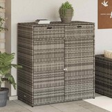 VidaXL Tuinkast Poly Rattan Grijs 105x55x113 cm - 35% Korting