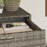 VidaXL Tuinkast Poly Rattan Grijs 105x55x113 cm - 35% Korting