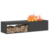 VidaXL Vuurkorf Zwart - Koudgewalst staal - 160x45x35 cm - 59% Korting