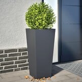 2x Plantenbakken 35x35x75 cm Staal Antraciet - 34% Korting